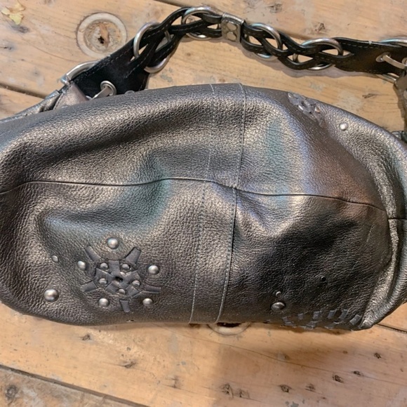 Coach Pewter Pebble Leather Shoulder Bag - Picture 2 of 5